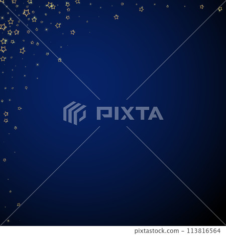 Gold sparkling star confetti. 113816564