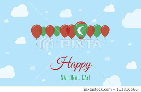 Maldives Independence Day Sparkling Patriotic 113816566