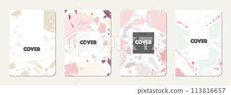 Notepad cover design. Terrazzo abstract 113816657