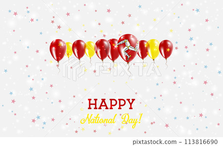 Isle of Man Independence Day Sparkling Patriotic 113816690