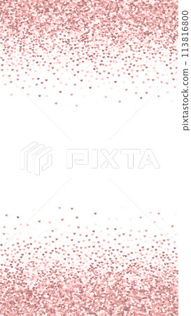 Red hearts scattered on white background. 113816800