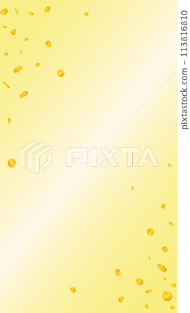 American dollar coins falling. Scattered gold USD American dollar coins falling. Scattered gold USD 113816810