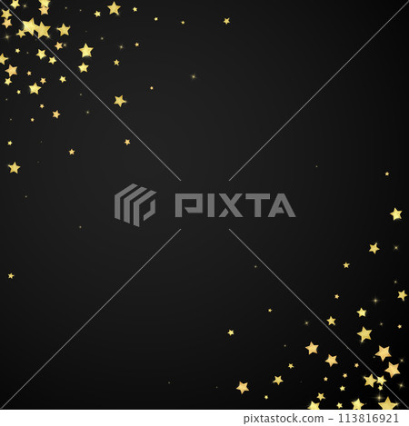 Magic stars vector overlay.  Gold stars scattered 113816921