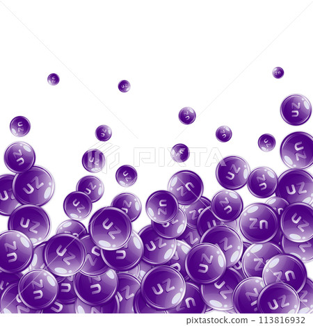 Zinc round capsules scattered randomly. Zinc round capsules scattered randomly. 113816932