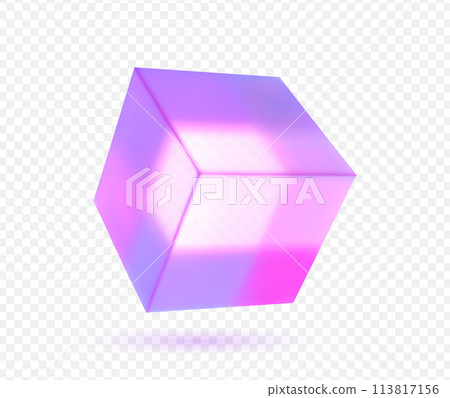 3d vector render glass cube set. 3d vector render glass cube set. 113817156