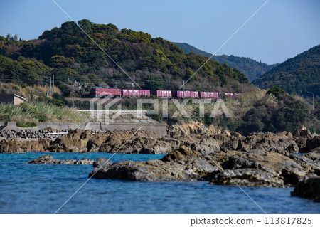 肥薩橙鐵道牛浜海岸貨運列車 113817825