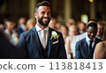 groom and bride in the city 113818413