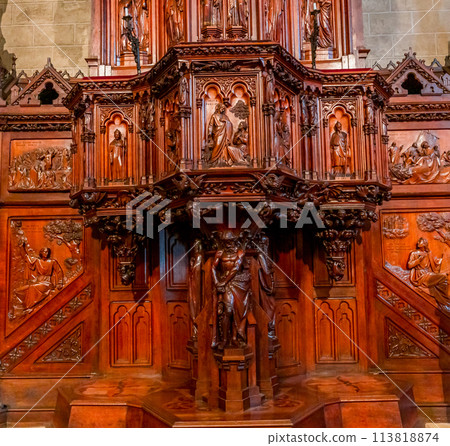 Saint  maurice cathedral, Angers, Loire valley, France 113818874