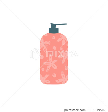 Organic skin care cosmetic. Beauty cream natural scrub and eco shampoo, make up product in colorful packing. Vector bottle tube for face moisturizing isolated. Body lotion, oil 113819502