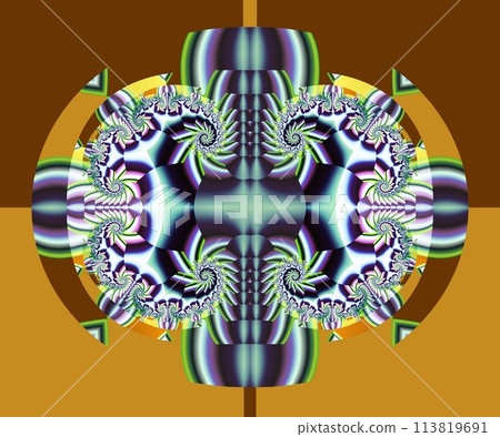Computer generated abstract colorful fractal artwork 113819691