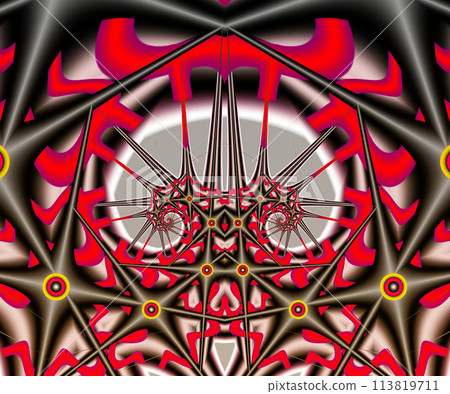 Computer generated abstract colorful fractal artwork 113819711