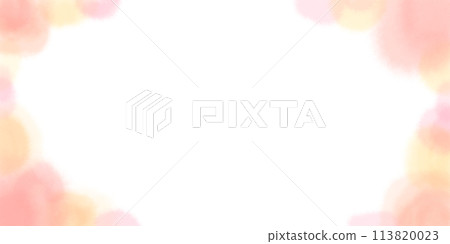 Watercolor background with pink frame 113820023