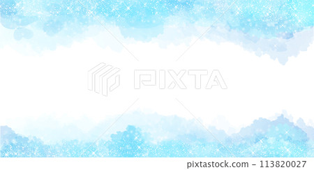 水彩觸摸背景,閃閃發光的白天天空框架 水彩觸摸背景,閃閃發光的白天天空框架 113820027