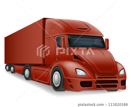 freight truck car delivery cargo anl big vector illustration 113820386