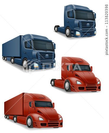 freight truck car delivery cargo anl big vector illustration 113820398