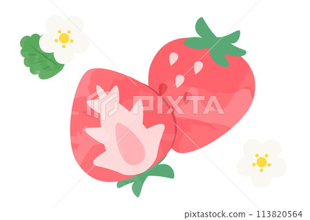 Cute strawberry illustration material 3 Cute strawberry illustration material 3 113820564
