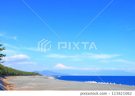 靜岡縣靜岡市三保松原和富士山的風景 靜岡縣靜岡市三保松原和富士山的風景 113821062