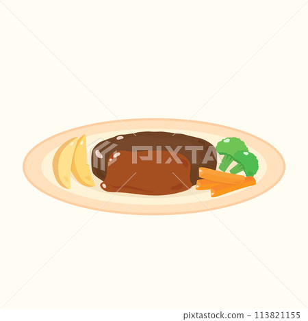 japanese hamburger steak 113821155