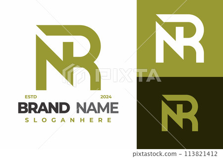 Letter NR Monogram logo design vector symbol icon illustration Letter NR Monogram logo design vector symbol icon illustration 113821412