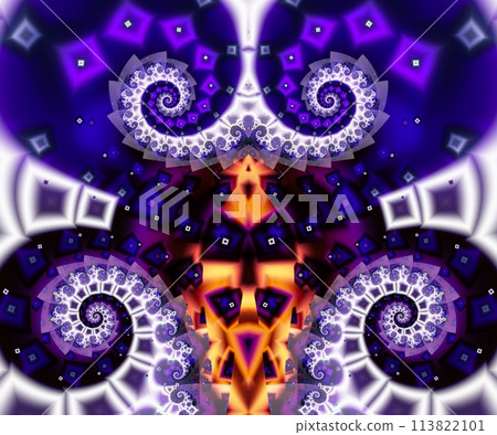 Computer generated abstract colorful fractal artwork 113822101