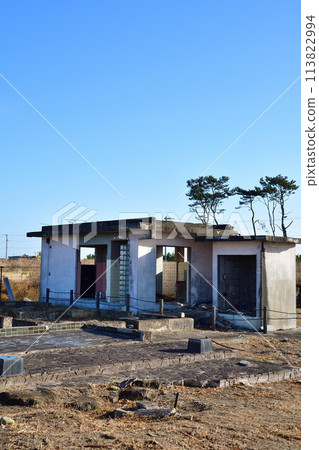 Earthquake disaster remains: Housing foundations in Arahama district, Sendai city (Miyagi prefecture) Earthquake disaster remains: Housing foundations in Arahama district, Sendai city (Miyagi prefecture) 113822994