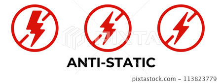 anti static Electric Power Thunder Flash Bolt Vector Icon anti static Electric Power Thunder Flash Bolt Vector Icon 113823779