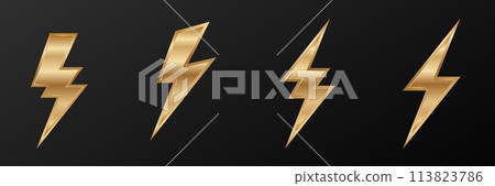 Gold thunder bolt Energy Thunder and Bolt Vector Logo Concept Gold thunder bolt Energy Thunder and Bolt Vector Logo Concept 113823786