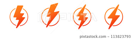 Iconic Power Energy Flash Vector Art Iconic Power Energy Flash Vector Art 113823793