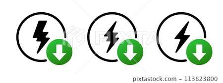 Flash Power Thunderbolt Bolt Vector Logo Flash Power Thunderbolt Bolt Vector Logo 113823800