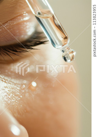 Hydrating Eye Serum Application Close-Up AI-generated item Hydrating Eye Serum Application Close-Up AI-generated item 113823955