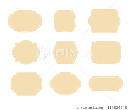 Blank frame and label mega set. Vector set vintage labels and frame. Blank frame and label mega set. Vector set vintage labels and frame. 113824348