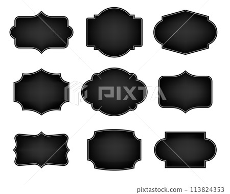 Retro tags templates for packaging, logos and badges. Vintage labels. Retro tags templates for packaging, logos and badges. Vintage labels. 113824353