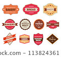 Set of vintage retro bakery badges and labels 113824361