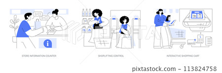 Smart store isolated cartoon vector illustrations se 113824758