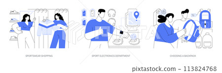 Sports equipment store isolated cartoon vector illustrations se Sports equipment store isolated cartoon vector illustrations se 113824768