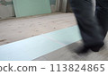 Laying of laminate, parquet, time lapse. 113824865