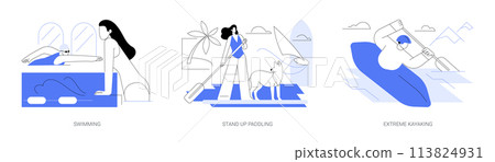 Water sports isolated cartoon vector illustrations se Water sports isolated cartoon vector illustrations se 113824931