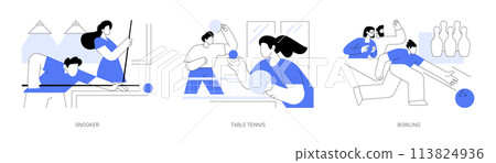 Sport games isolated cartoon vector illustrations se 113824936