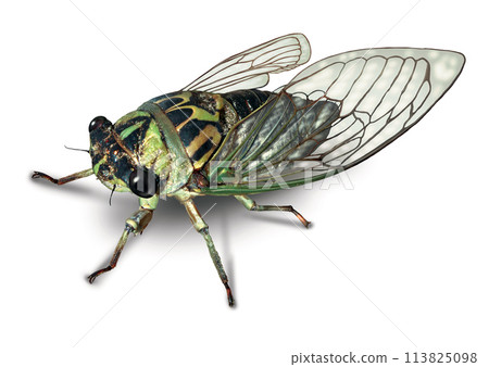 Cicada Bug On a white background 113825098