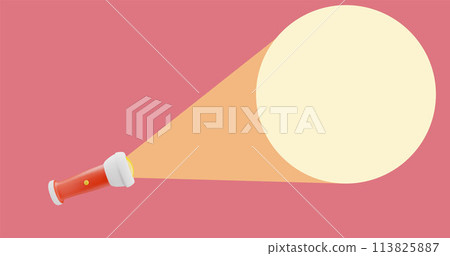 Flashlight beam 3D icon vector illustration 113825887