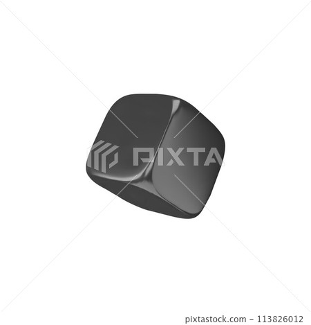 Metallic finish 3D dice icon vector illustration Metallic finish 3D dice icon vector illustration 113826012