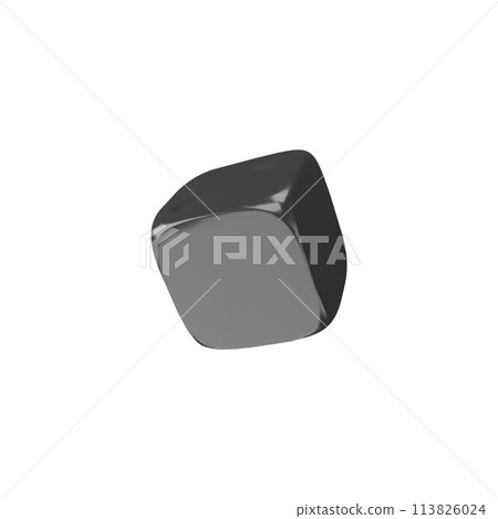 Charcoal grey 3D dice icon vector illustration Charcoal grey 3D dice icon vector illustration 113826024