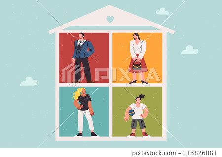 Large family home for mom and dad and two teenage children bought first property with mortgage 113826081