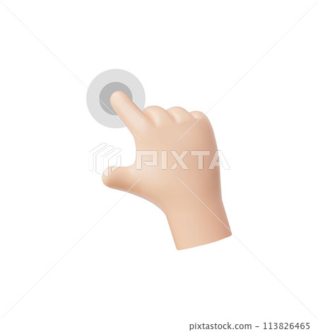 Pointing gesture 3D hand icon vector illustration 113826465