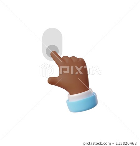 Pointing 3D hand icon vector illustration 113826468