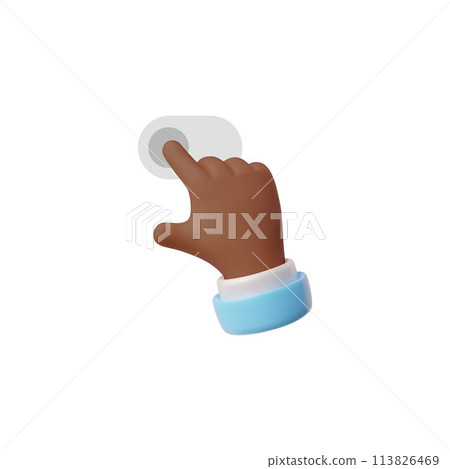 3D hand swipe action icon vector illustration 113826469