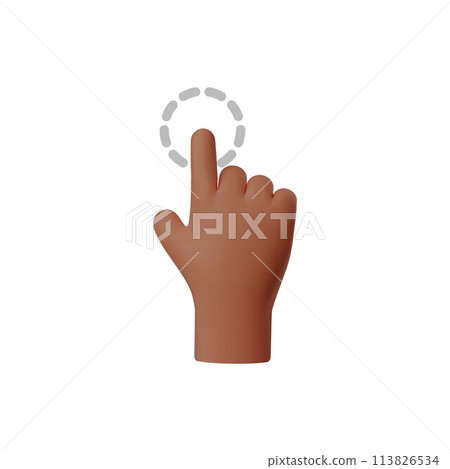 Hand click gesture 3D icon illustration vector 113826534