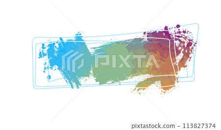 Colored blot object. hand drawing. Not AI, Vector illustration 113827374
