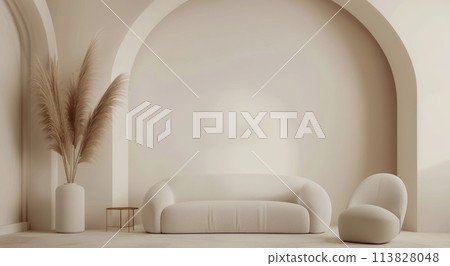 White Couch and Chair in Living Room White Couch and Chair in Living Room 113828048