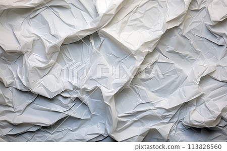 Crumpled paper background. Beige paper texture 113828560